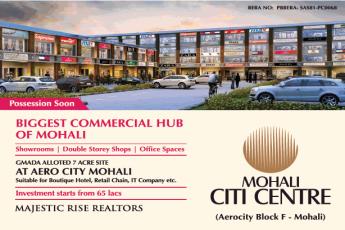 Presenting offer biggest commercial hub Of Mohali City Centre